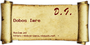 Dobos Imre névjegykártya