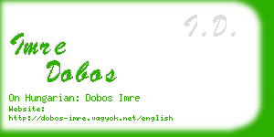 imre dobos business card